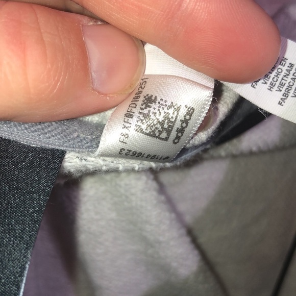 Adidas heathered gray high low crop top sweatshirt XL SWEATSHIRT CREWNECK - Picture 6 of 8